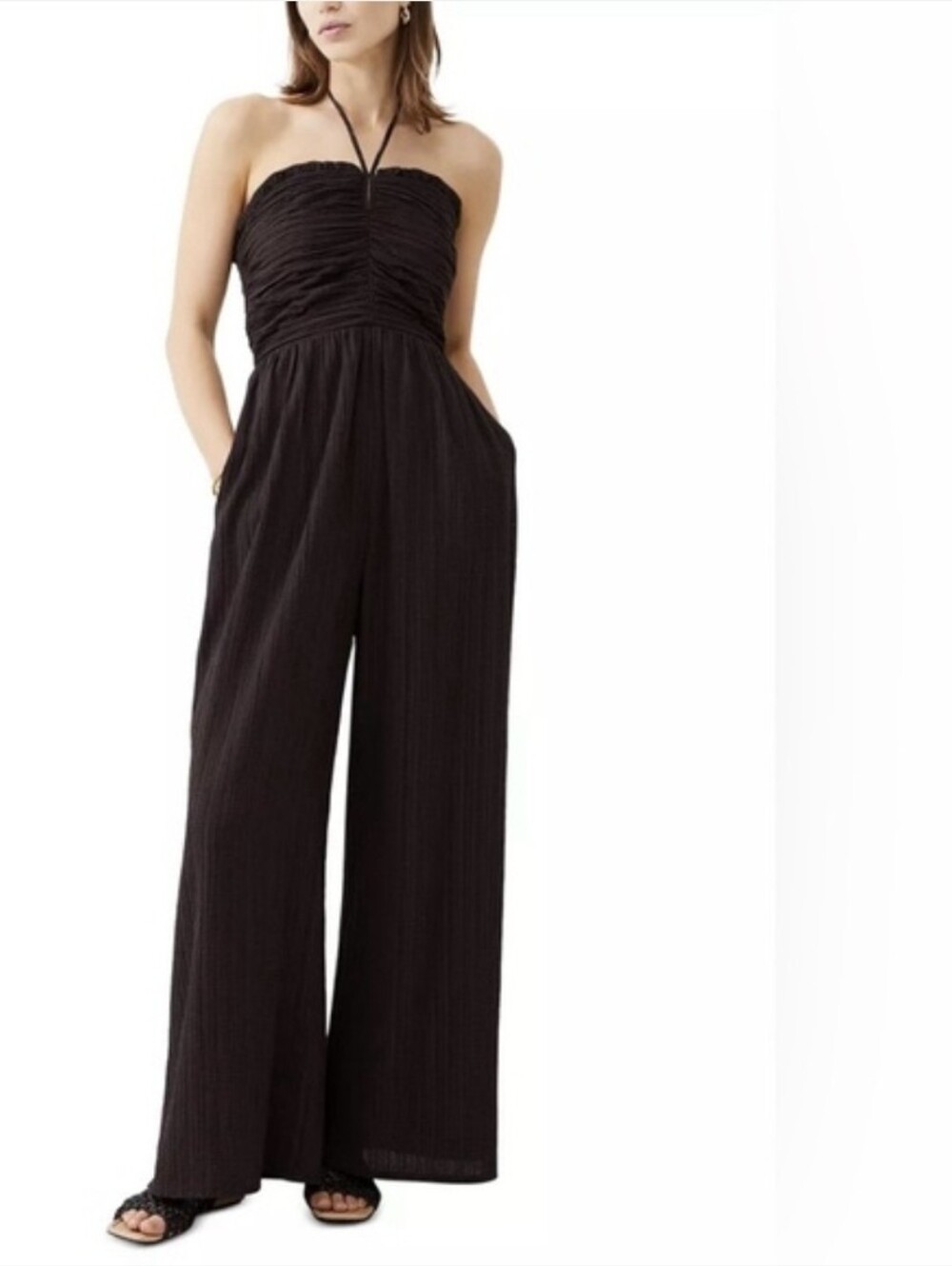 French ConnectionBonny pleated strappy halterneck jumpsuit